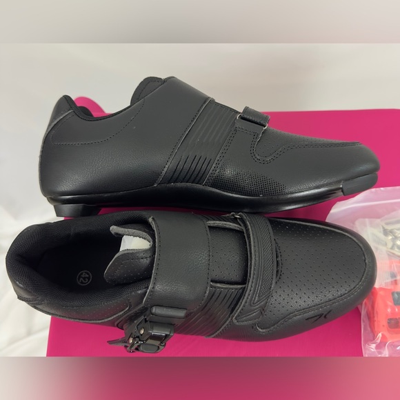 Unisex Black Cycling Shoes Compatible with Delta Cleats  Indoor/Outdoor/Peleton - Picture 5 of 15